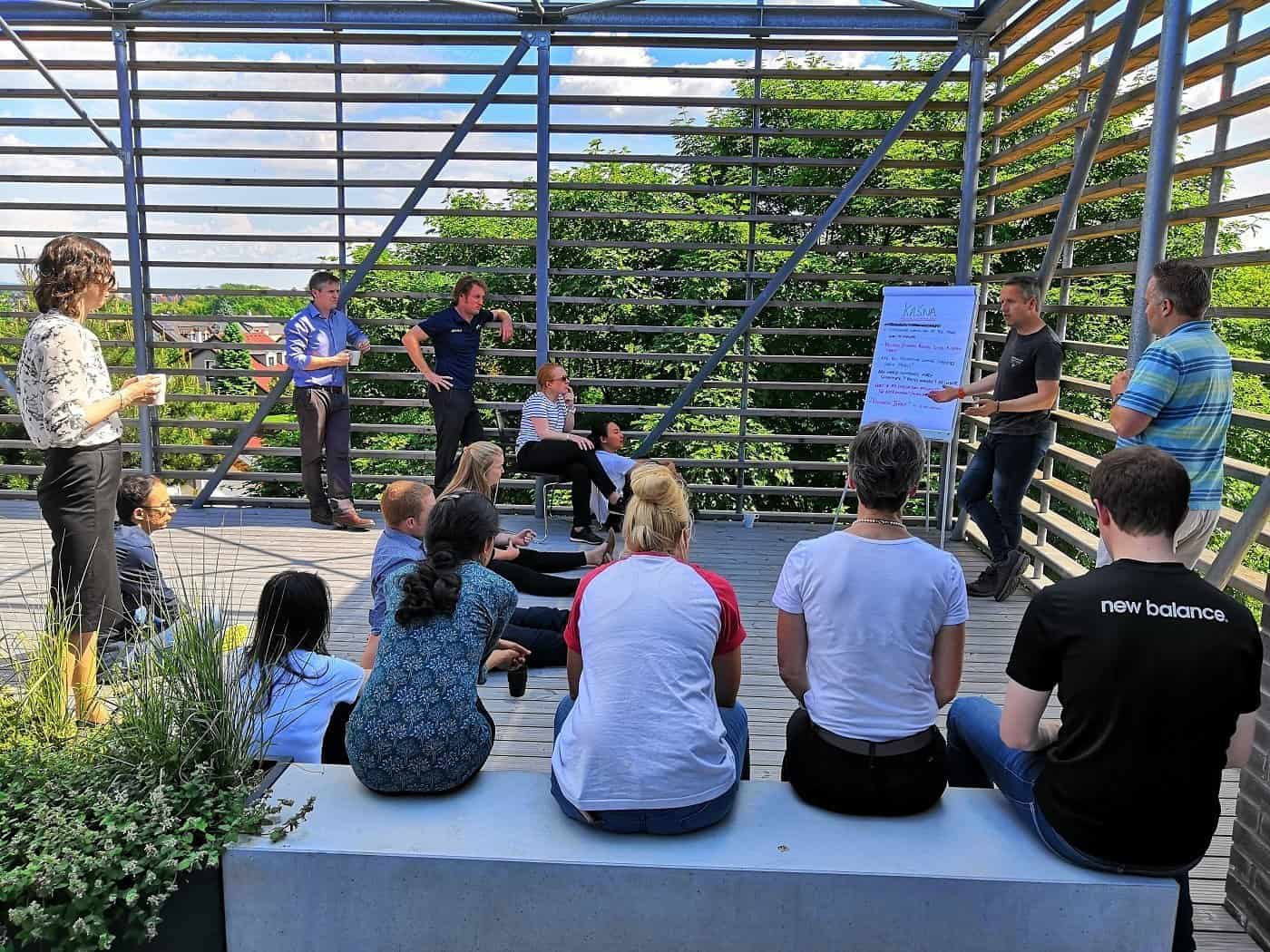 Course lecture outside beautiful view