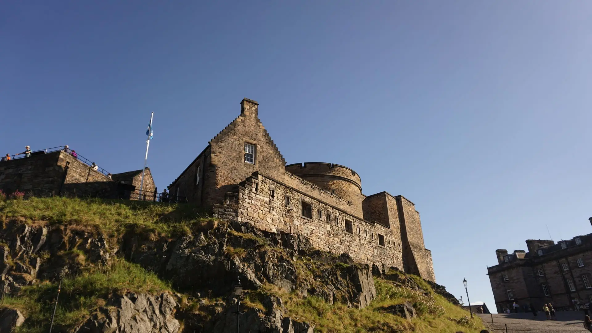 Edinburgh Castle and the city skyline on a sunny day